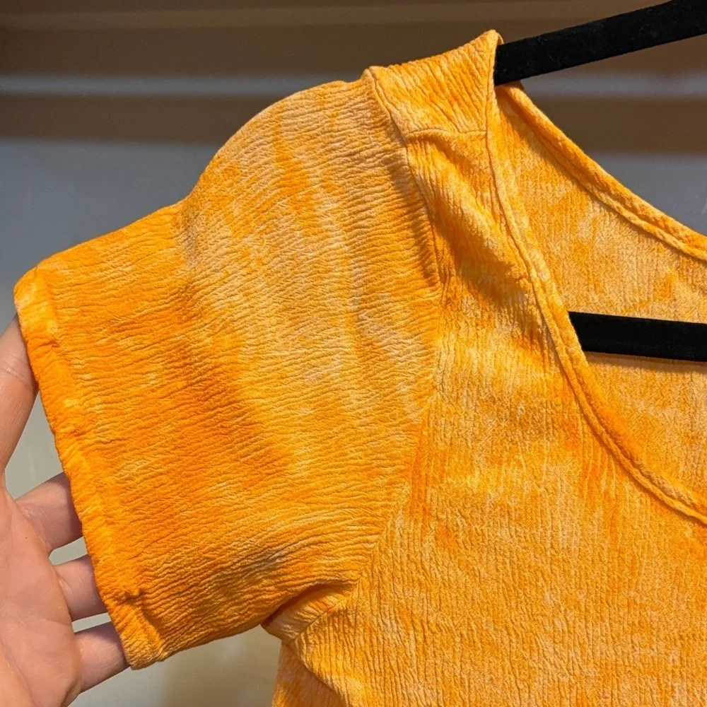 CIMARRS Orange Tie-Dye Mini Dress